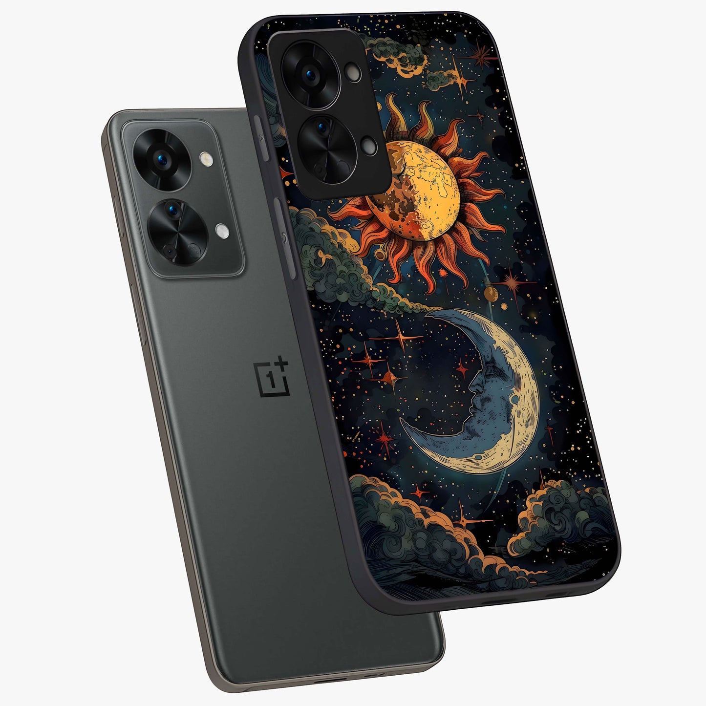 Sun and Moon Magic Design  Glass Case for OnePlus Nord 2T |1+Nord 2T