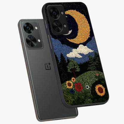 Sun and Moonflowers Glass Case for OnePlus Nord 2T |1+Nord 2T