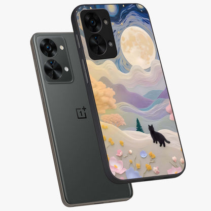 Moonlit Petal Path Glass Case for OnePlus Nord 2T |1+Nord 2T
