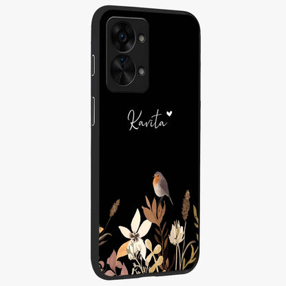 Quiet Garden Tune Custom Name Glass Case for OnePlus Nord 2T |1+Nord 2T