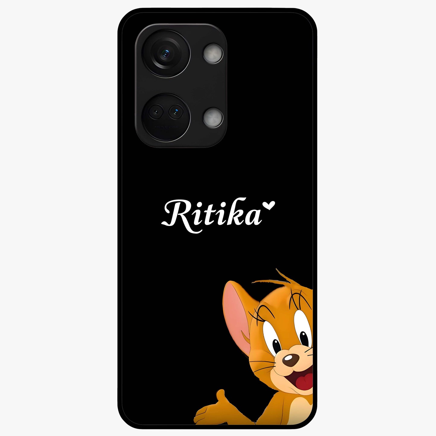 Forever Chasing Love Jerry Custom Name Glass Case for OnePlus Nord 3 |1+Nord 3