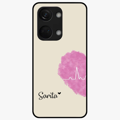 Heartbeat of Love Custom Name Glass Case for OnePlus Nord 3 |1+Nord 3
