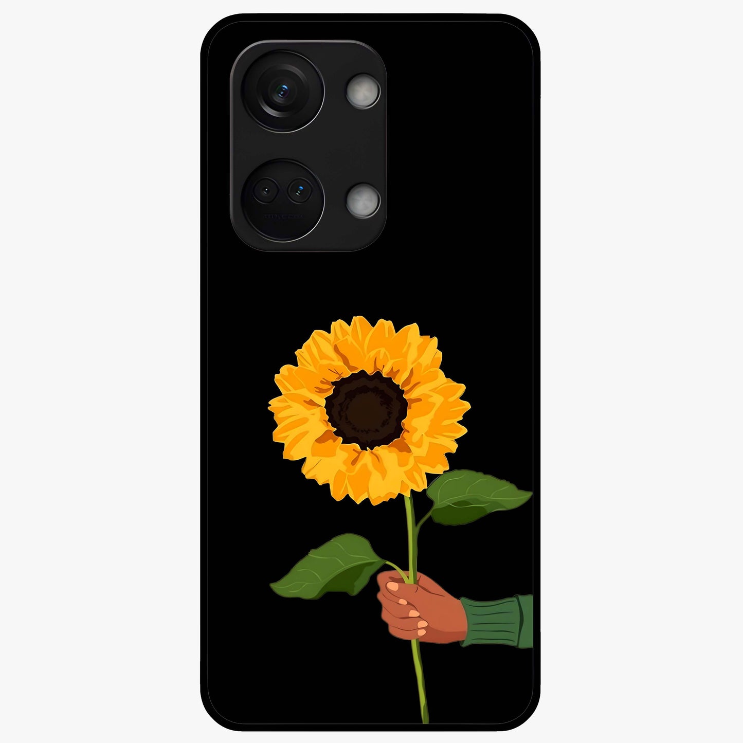 Sunflower Custom Name  Glass Case for OnePlus Nord 3 |1+Nord 3