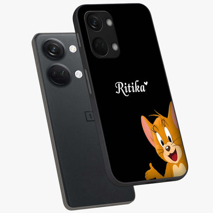 Forever Chasing Love Jerry Custom Name Glass Case for OnePlus Nord 3 |1+Nord 3