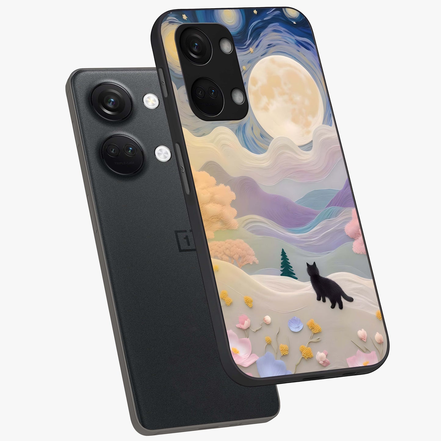 Moonlit Petal Path Glass Case for OnePlus Nord 3 |1+Nord 3