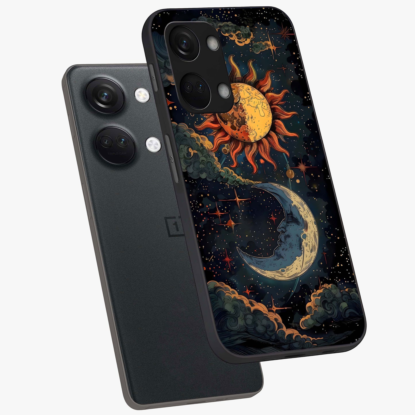 Sun and Moon Magic Design  Glass Case for OnePlus Nord 3 |1+Nord 3