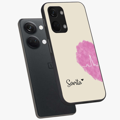 Heartbeat of Love Custom Name Glass Case for OnePlus Nord 3 |1+Nord 3