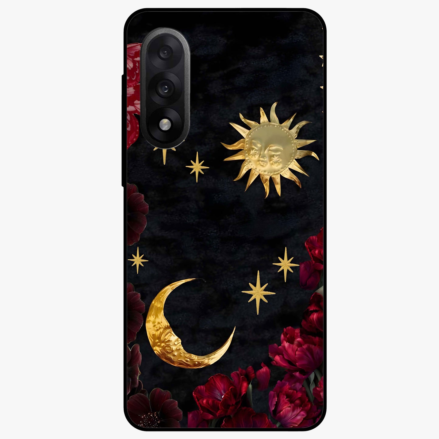 Sun Moon Flowers Glass Case for OnePlus Nord 5 |1+Nord 5