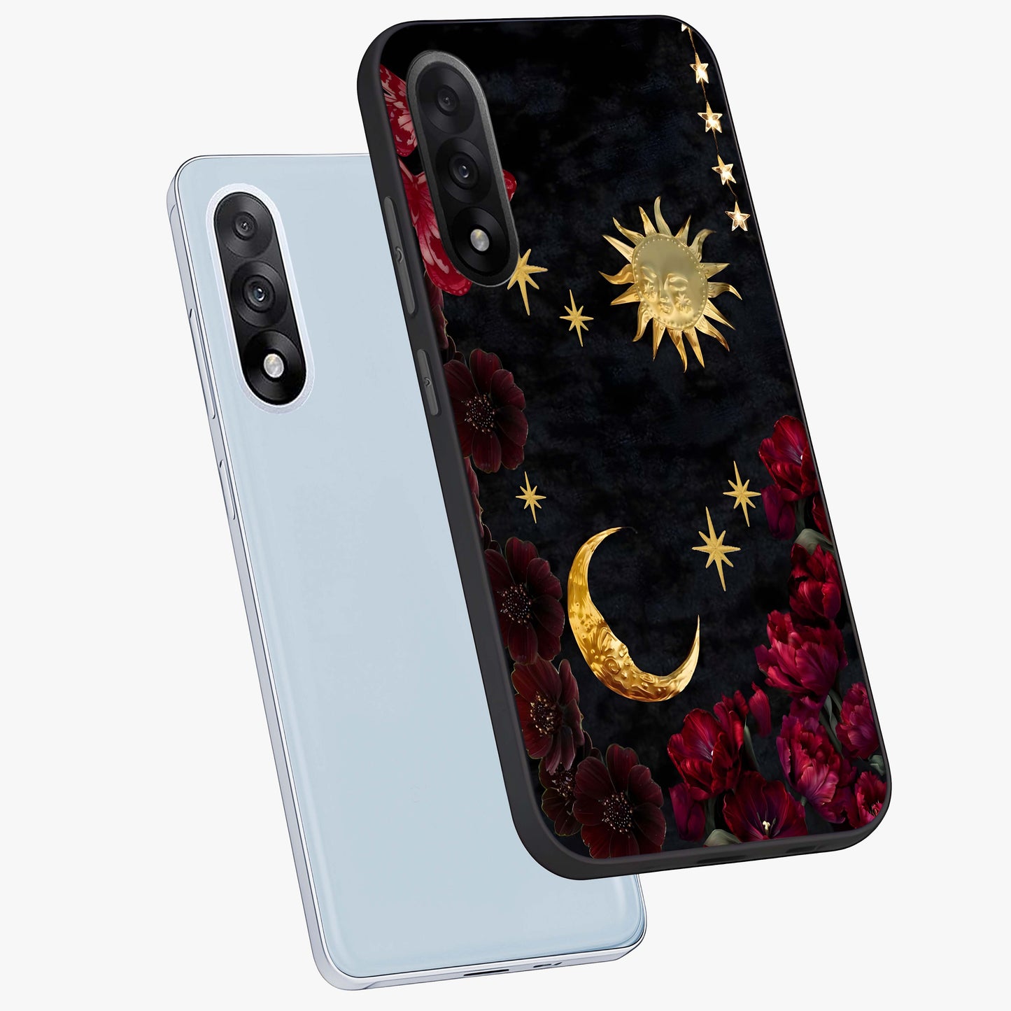 Sun Moon Flowers Glass Case for OnePlus Nord 5 |1+Nord 5