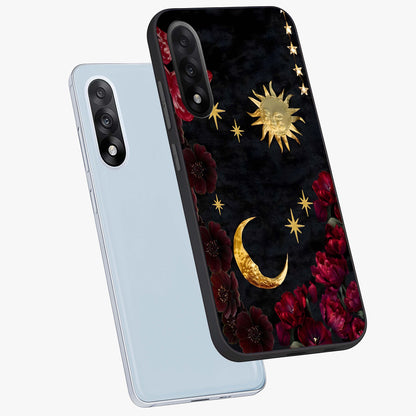 Sun Moon Flowers Glass Case for OnePlus Nord 5 |1+Nord 5