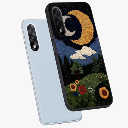 Sun and Moonflowers Glass Case for OnePlus Nord 5 |1+Nord 5