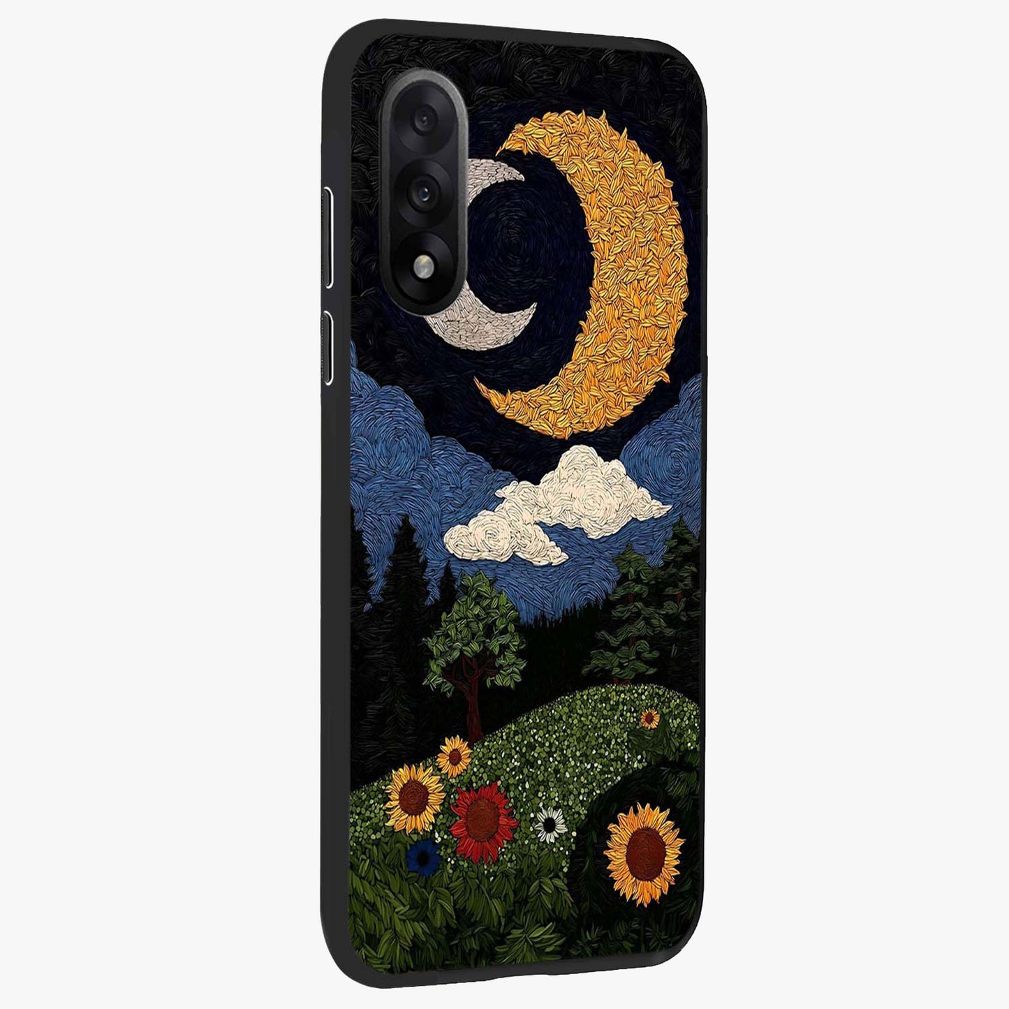 Sun and Moonflowers Glass Case for OnePlus Nord 5 |1+Nord 5
