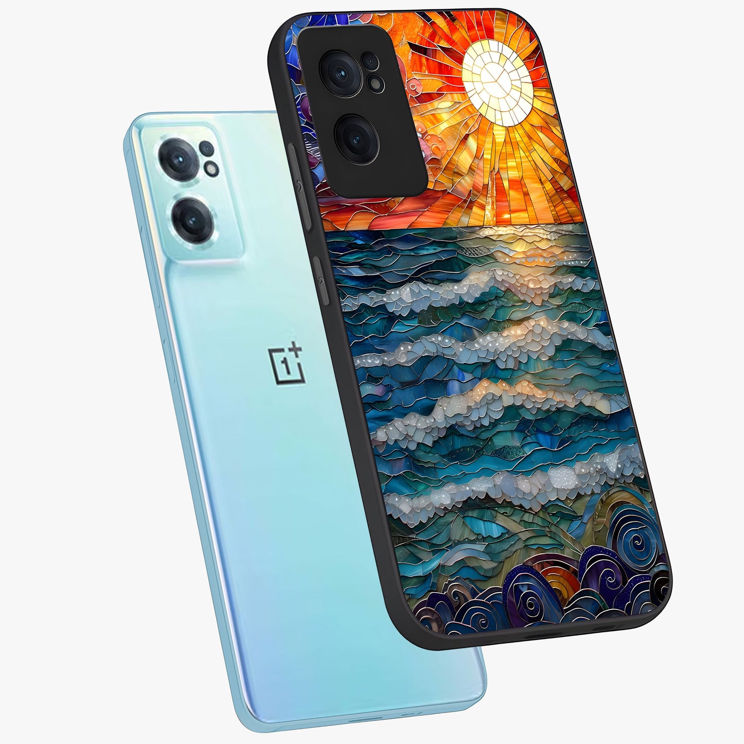 Ocean Mosaic Art Glass Case for OnePlus Nord CE 2 |1+Nord CE 2