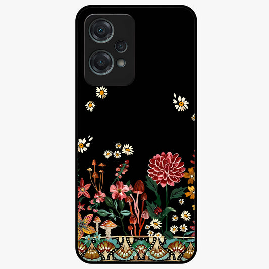 Midnight Bloom Pattern  Glass Case for OnePlus Nord Ce 2 Lite |1+Nord Ce 2 Lite