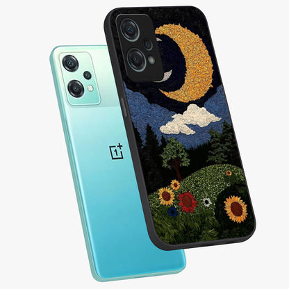 Sun and Moonflowers Glass Case for OnePlus Nord CE 2 Lite |1+Nord CE 2 Lite