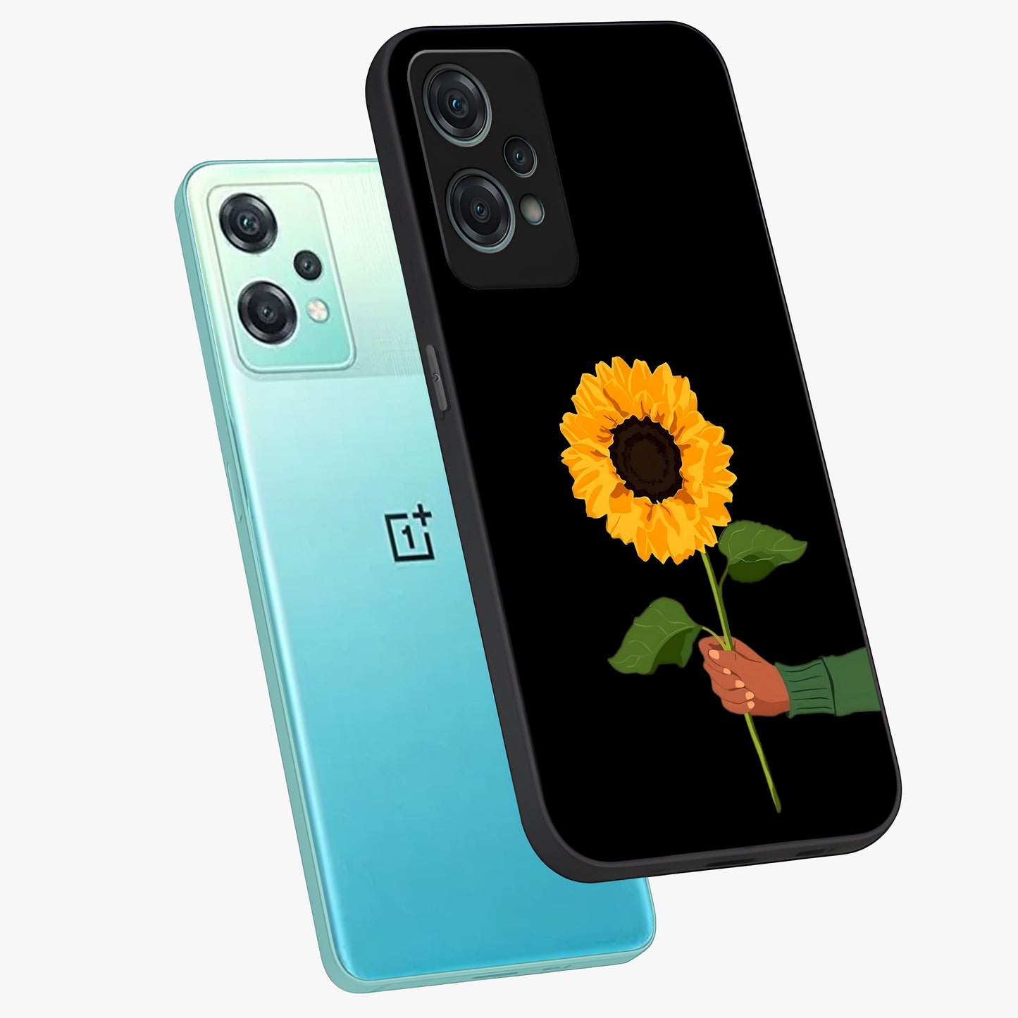 Sunflower Custom Name  Glass Case for OnePlus Nord Ce 2 Lite |1+Nord Ce 2 Lite