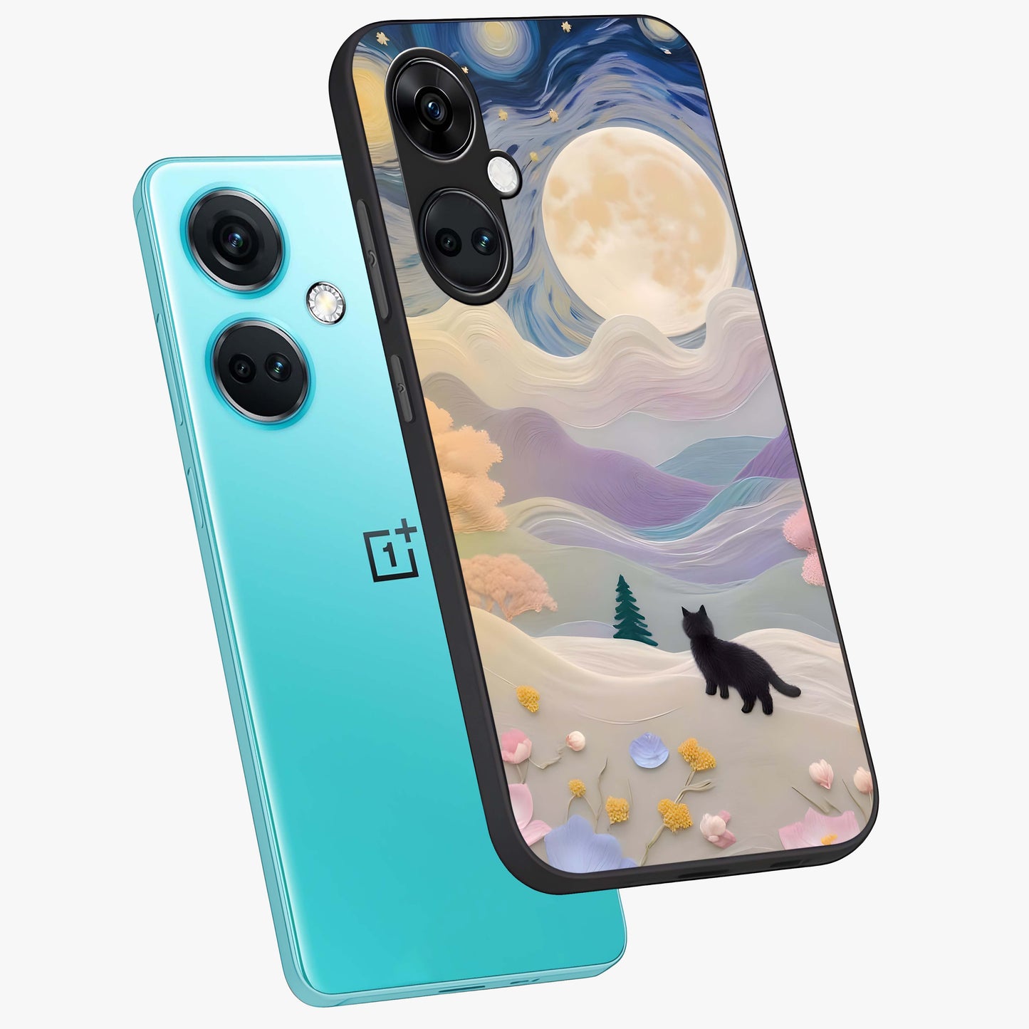 Moonlit Petal Path Glass Case for OnePlus Nord CE 3 |1+Nord CE 3