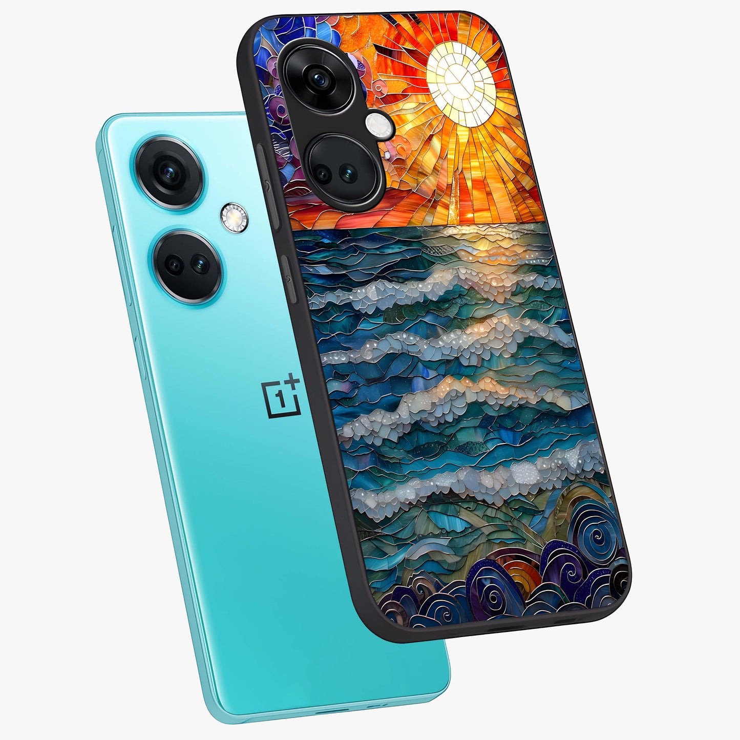 Ocean Mosaic Art Glass Case for OnePlus Nord CE 3 |1+Nord CE 3