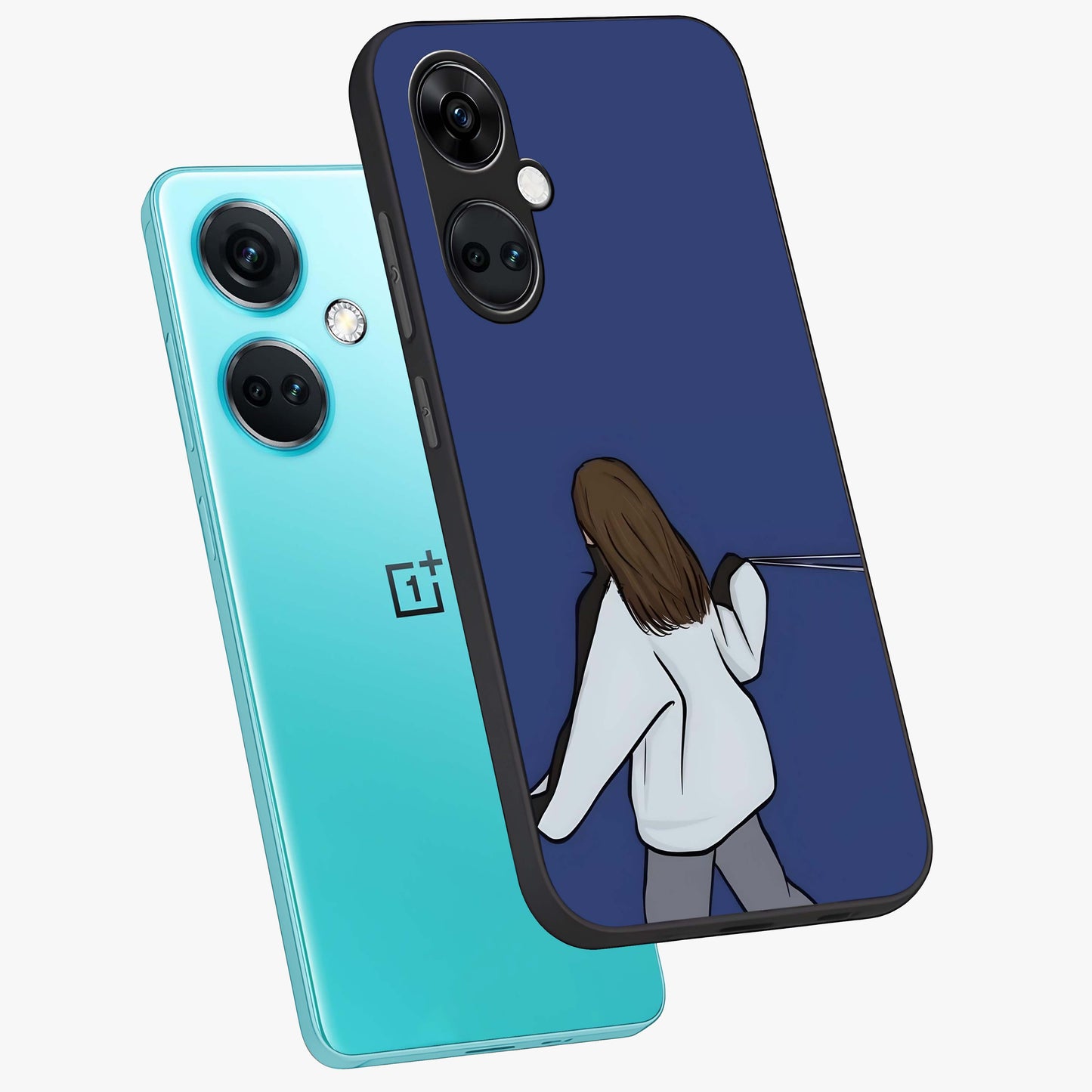 Silent Distance Love Custom Name Glass Case for OnePlus Nord CE 3 |1+Nord CE 3