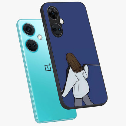Silent Distance Love Custom Name Glass Case for OnePlus Nord CE 3 |1+Nord CE 3