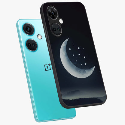 Starry Moon Pattern Glass Case for OnePlus Nord CE 3 |1+Nord CE 3