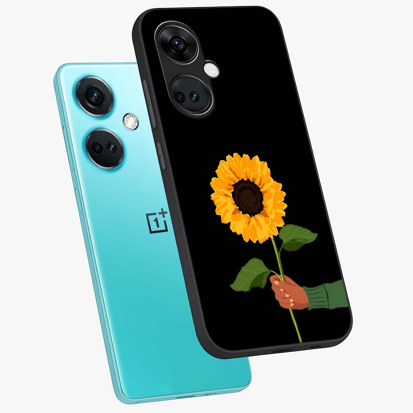 Sunflower Custom Name  Glass Case for OnePlus Nord Ce 3 |1+Nord Ce 3