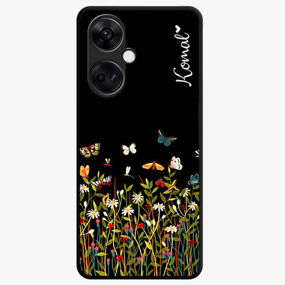 Dark Bloom Wonderland Custom Name Glass Case for OnePlus Nord 3 |1+Nord 3