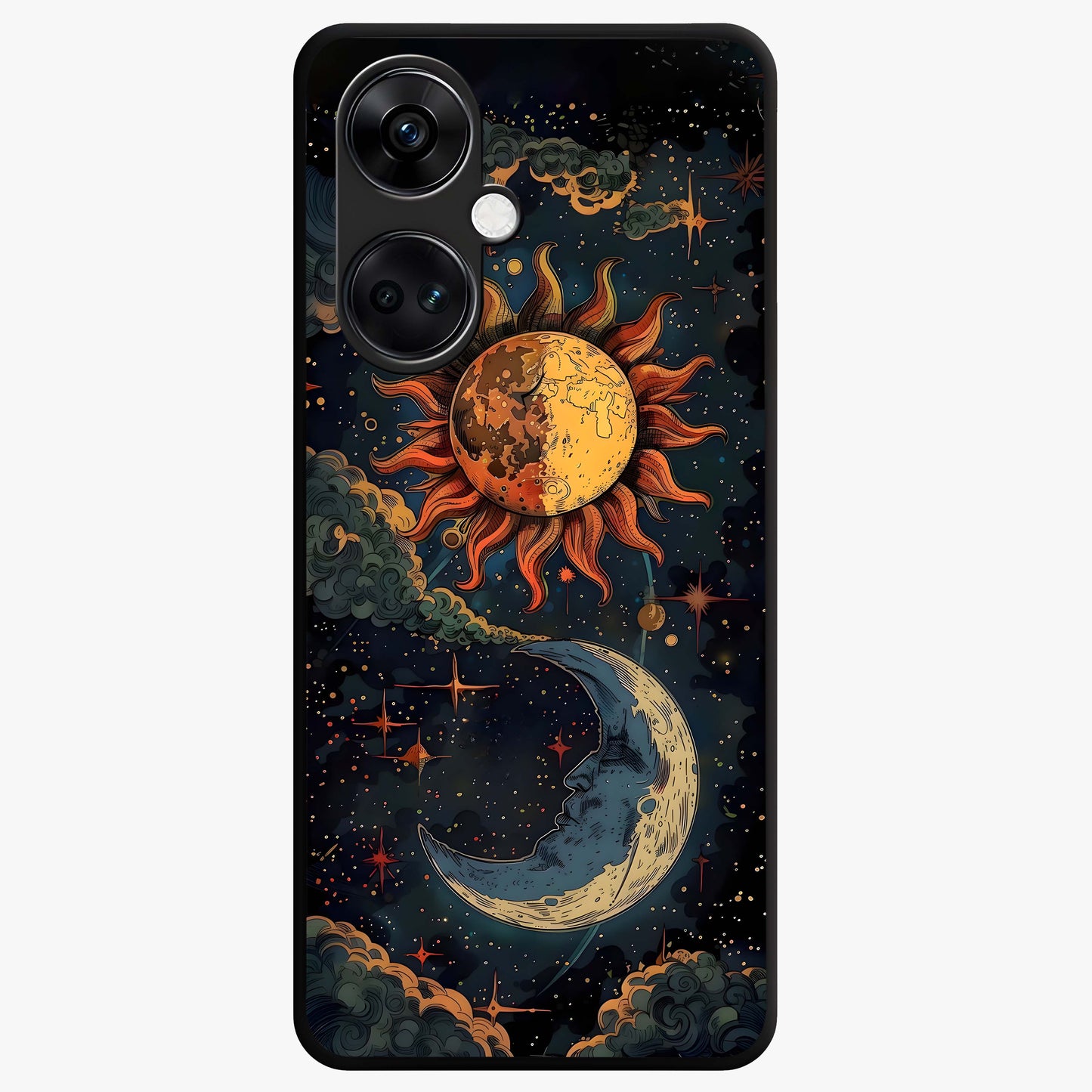 Sun and Moon Magic Design  Glass Case for OnePlus Nord CE 3 |1+Nord CE 3