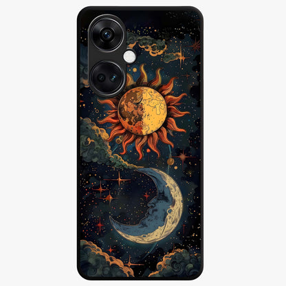 Sun and Moon Magic Design  Glass Case for OnePlus Nord CE 3 |1+Nord CE 3