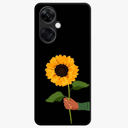 Sunflower Custom Name  Glass Case for OnePlus Nord Ce 3 |1+Nord Ce 3