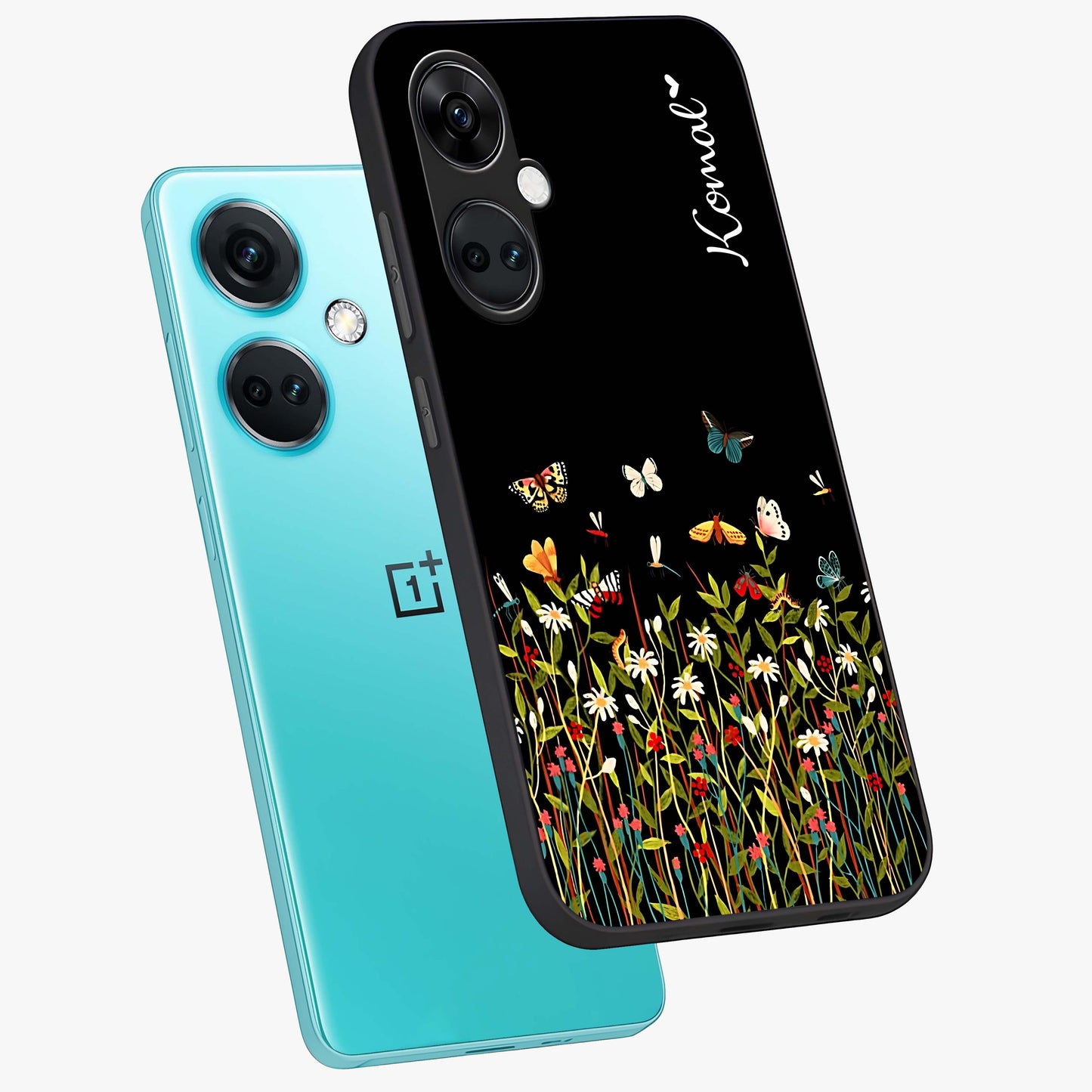 Dark Bloom Wonderland Custom Name Glass Case for OnePlus Nord 3 |1+Nord 3