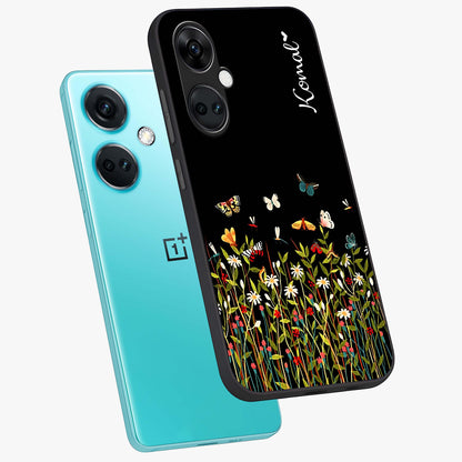 Dark Bloom Wonderland Custom Name Glass Case for OnePlus Nord 3 |1+Nord 3