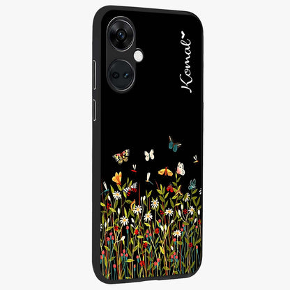 Dark Bloom Wonderland Custom Name Glass Case for OnePlus Nord 3 |1+Nord 3