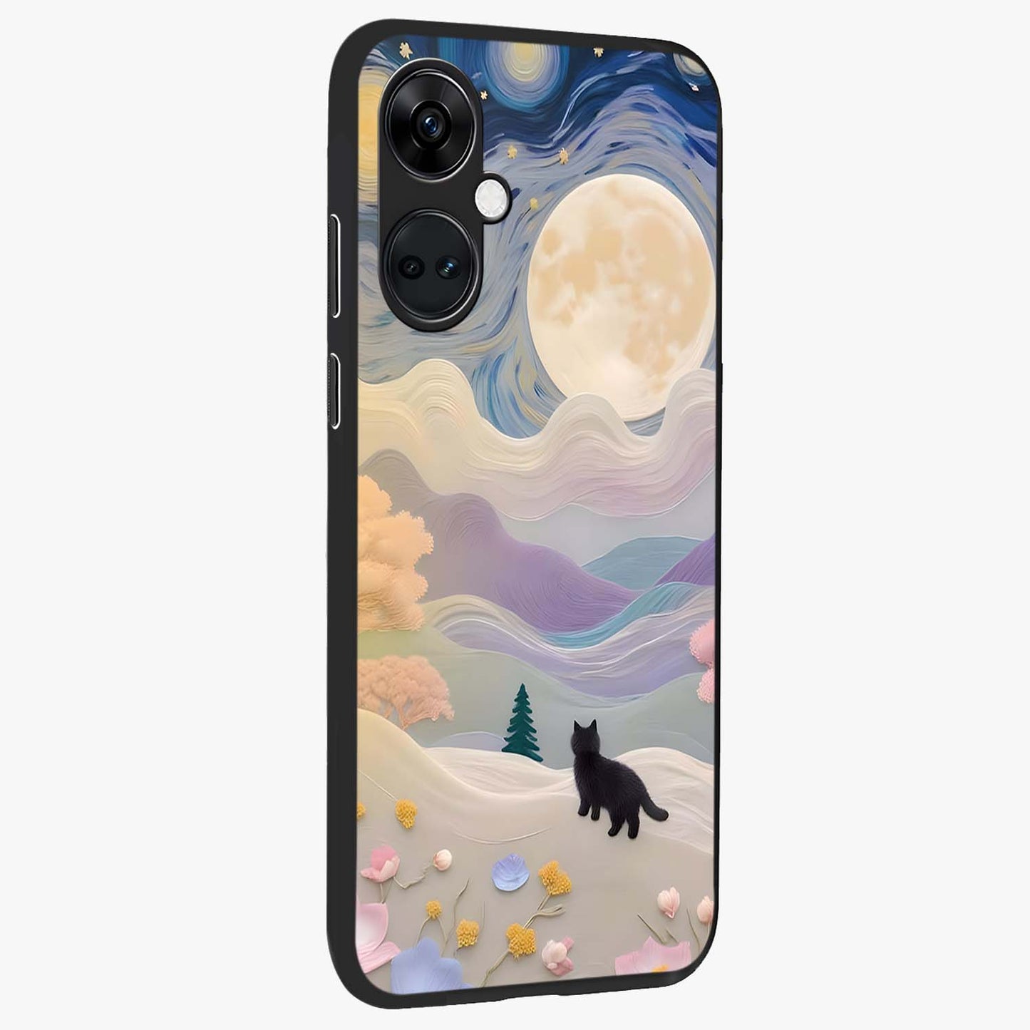 Moonlit Petal Path Glass Case for OnePlus Nord CE 3 |1+Nord CE 3