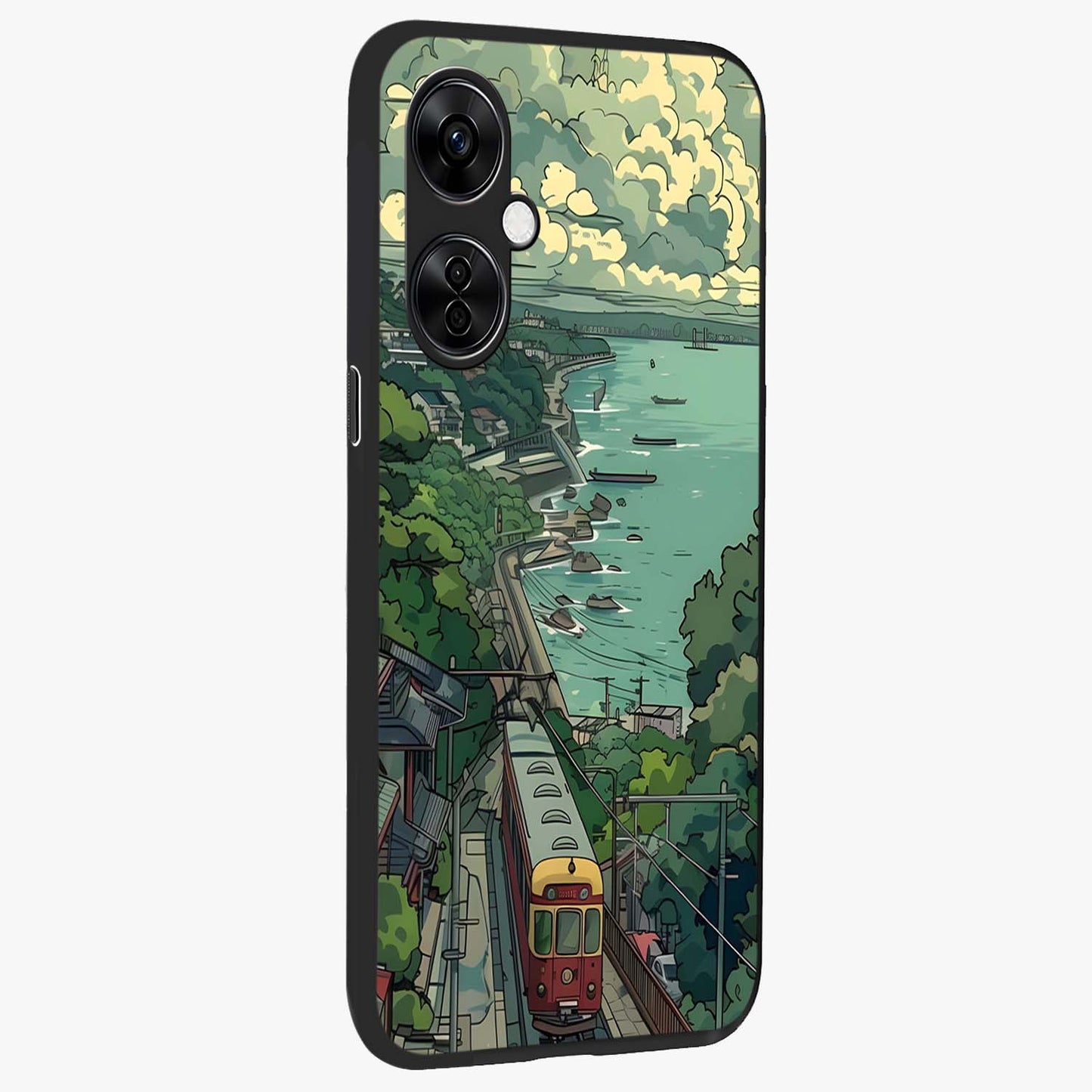 Seaside Train Ride Glass Case for OnePlus Nord CE 3 Lite |1+Nord CE 3 Lite