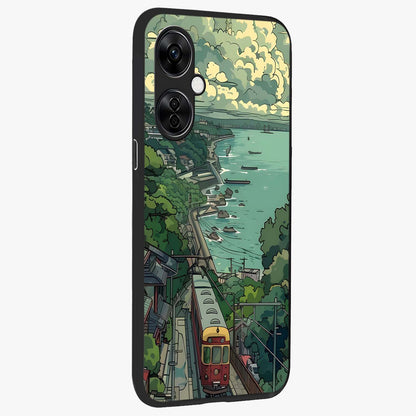 Seaside Train Ride Glass Case for OnePlus Nord CE 3 Lite |1+Nord CE 3 Lite