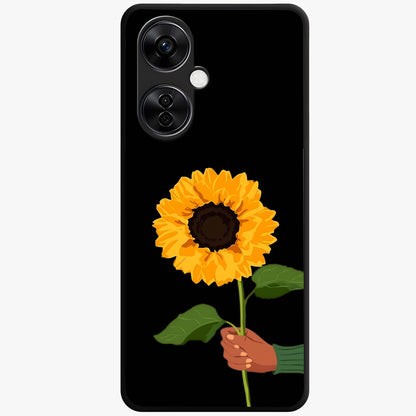 Sunflower Custom Name  Glass Case for OnePlus Nord CE 3 Lite |1+Nord CE 3 Lite
