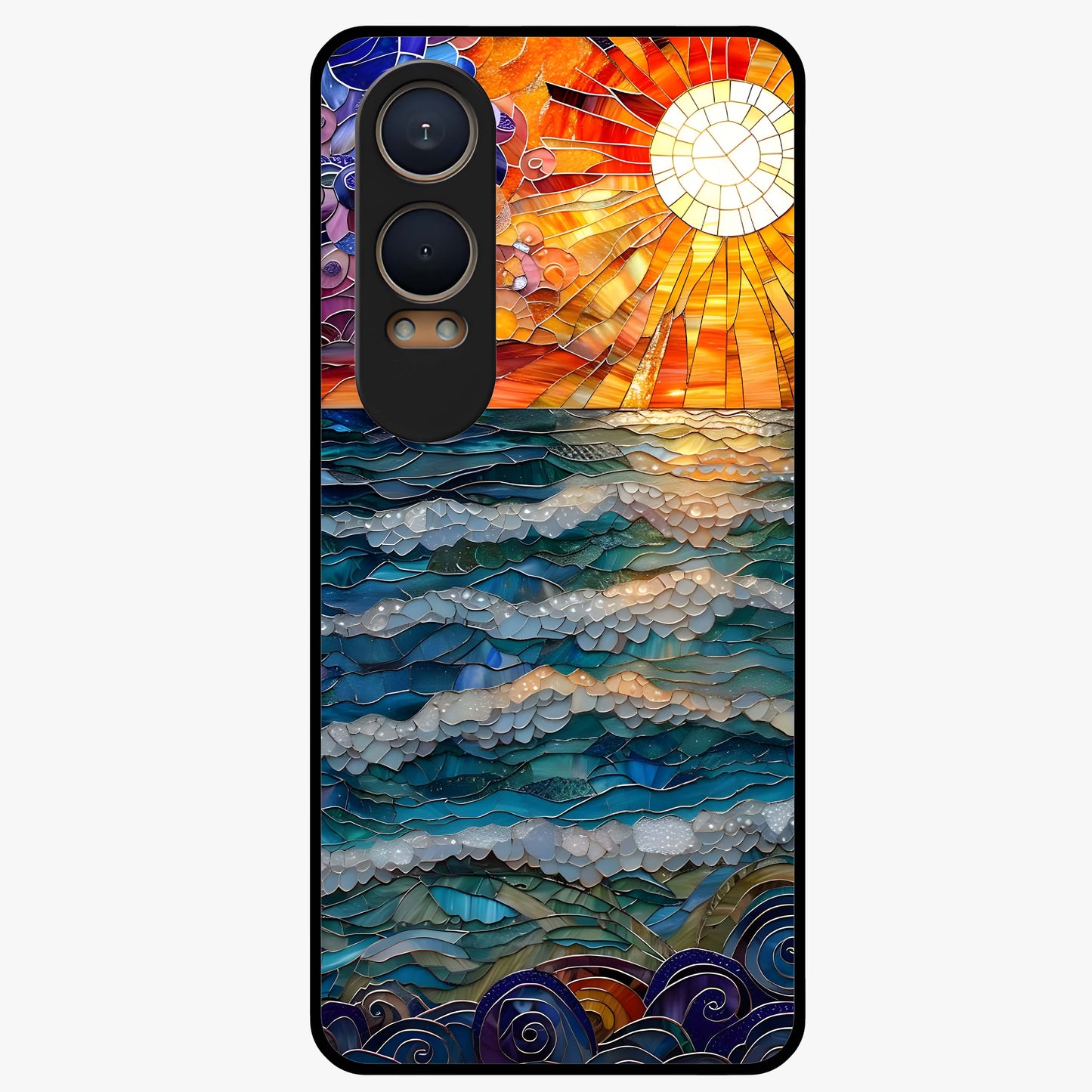Ocean Mosaic Art Glass Case for OnePlus Nord CE 4 Lite |1+Nord CE 4 Lite