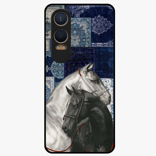 Midnight Stallion Blues Glass Case for OnePlus Nord Ce 4 Lite |1+Nord Ce 4 Lite