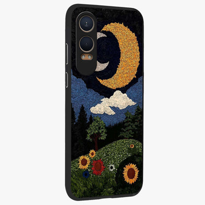 Sun and Moonflowers Glass Case for OnePlus Nord CE 4 Lite |1+Nord CE 4 Lite