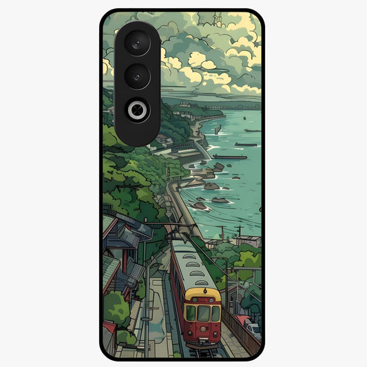 Seaside Train Ride Glass Case for OnePlus Nord CE 4 |1+Nord CE 4