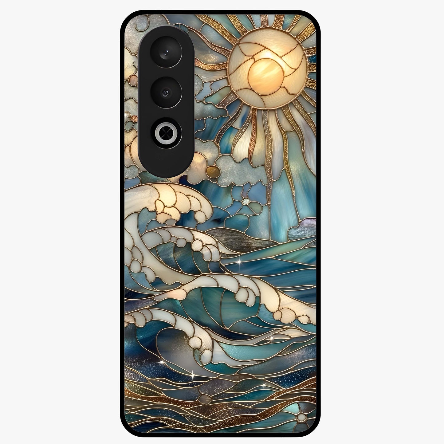 Oceanic Stained  Printed Glass Case for OnePlus Nord CE 4 |1+Nord CE 4