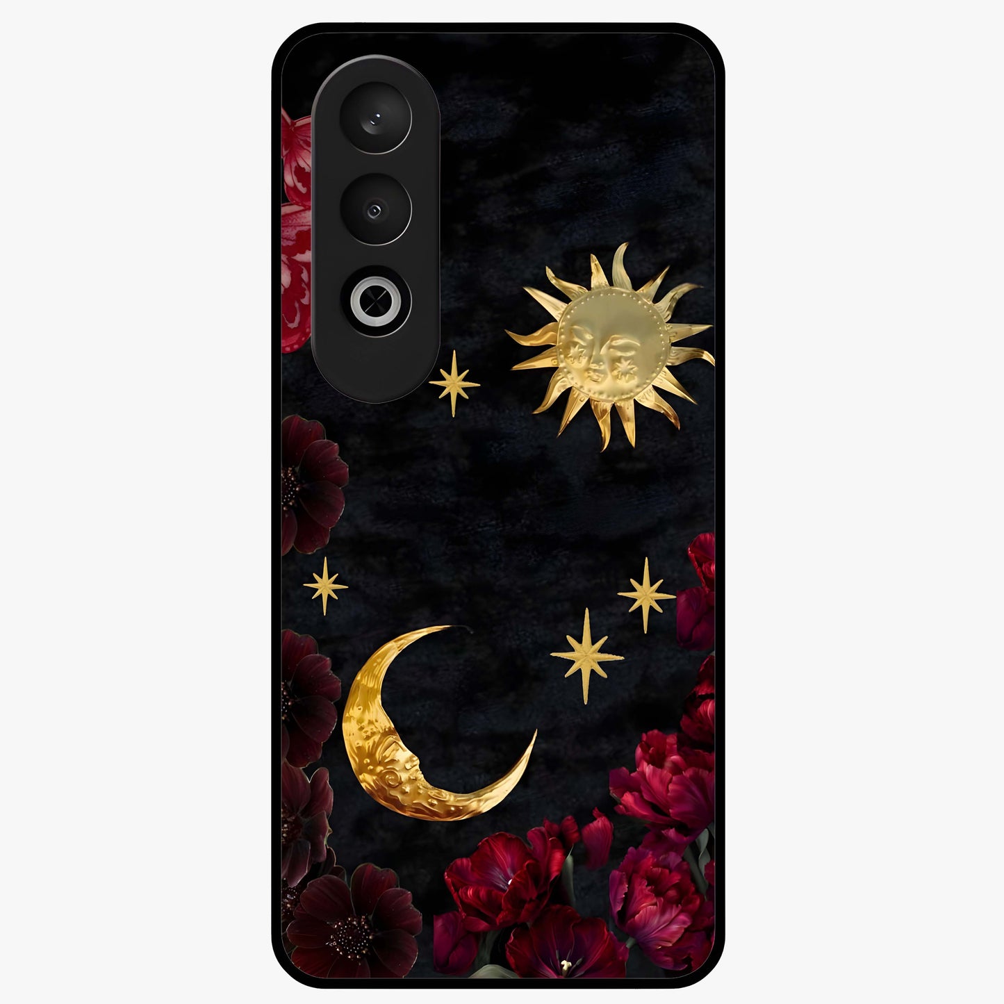 Sun Moon Flowers Glass Case for OnePlus Nord CE 4 |1+Nord CE 4