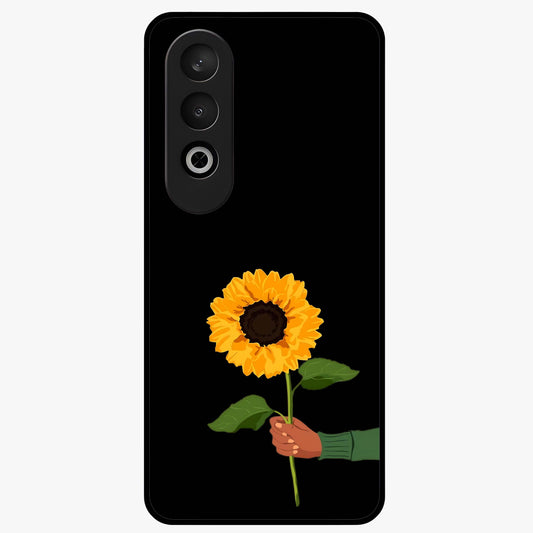 Sunflower Custom Name Glass Case for OnePlus Nord Ce 4 |1+Nord Ce 4