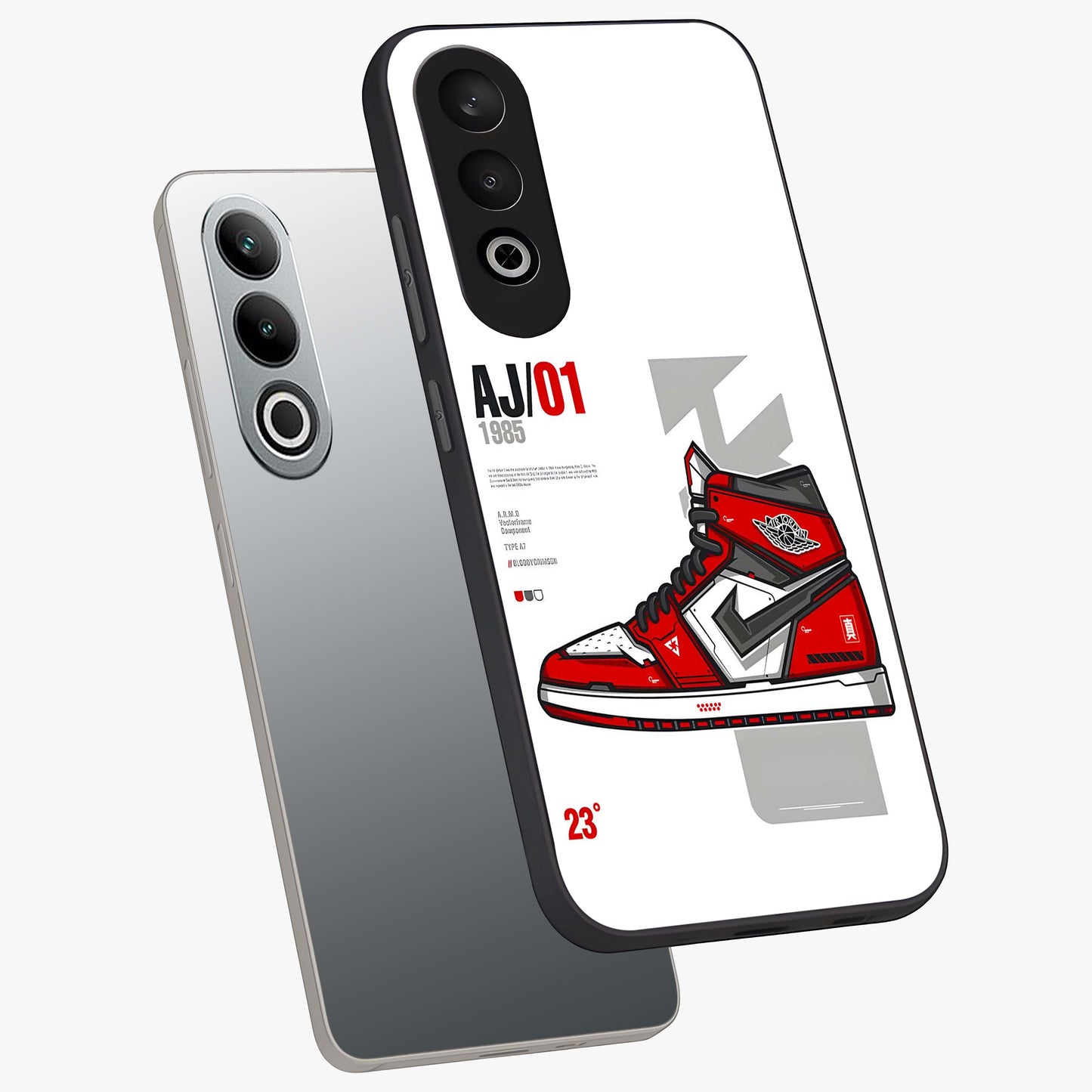 Retro Sneaker Blueprint Glass Case for OnePlus Nord CE 4 |1+Nord CE 4