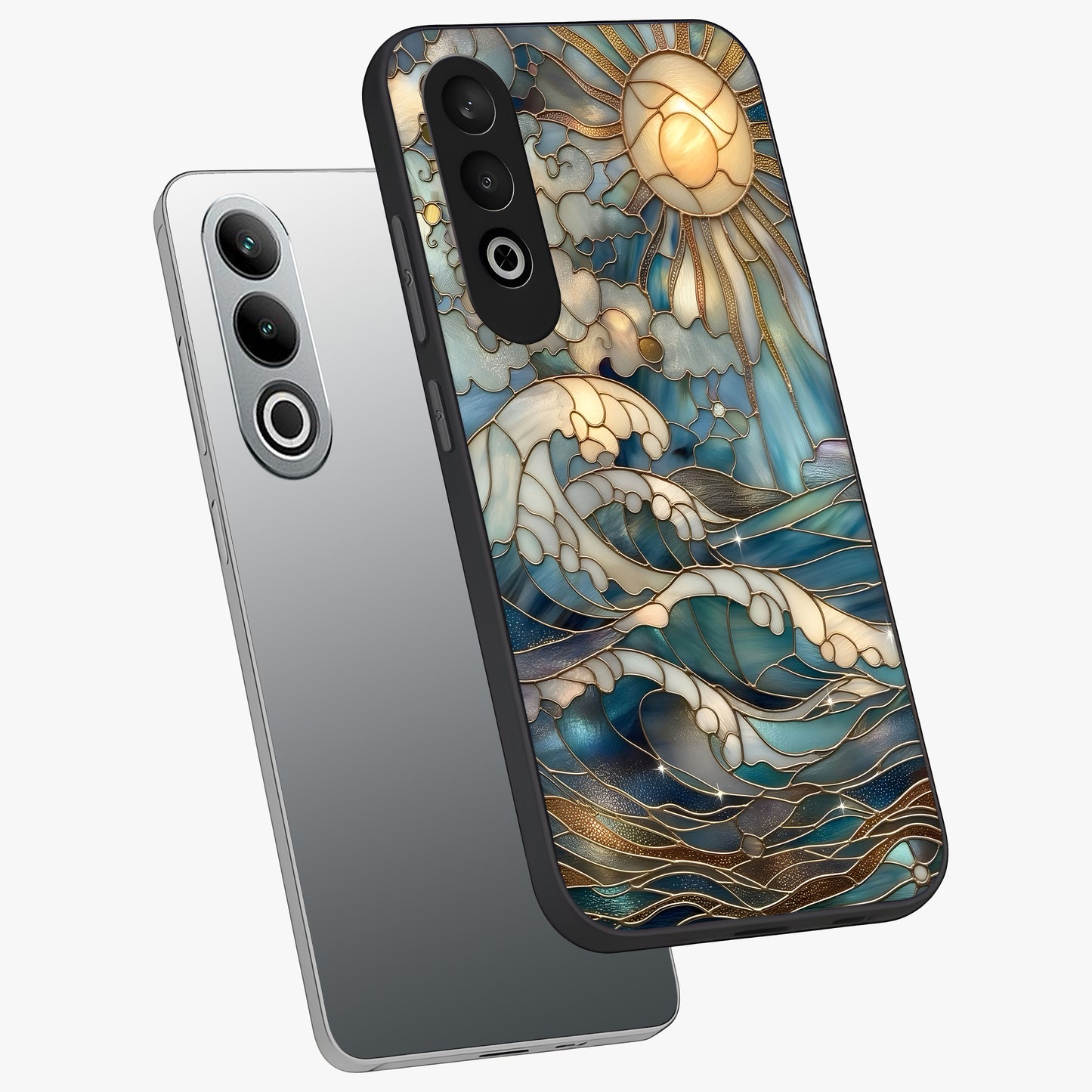 Oceanic Stained  Printed Glass Case for OnePlus Nord CE 4 |1+Nord CE 4