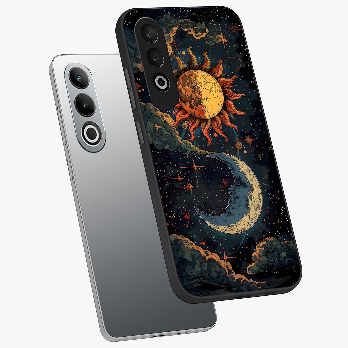 Sun and Moon Magic Design  Glass Case for OnePlus Nord CE 4 |1+Nord CE 4