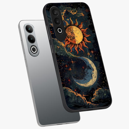 Sun and Moon Magic Design  Glass Case for OnePlus Nord CE 4 |1+Nord CE 4