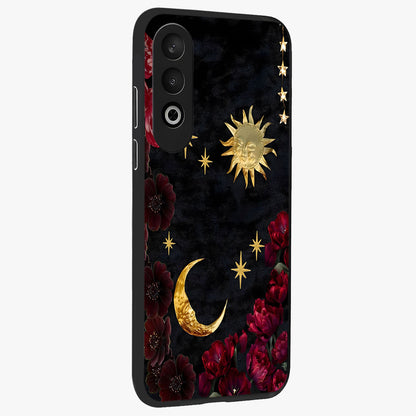Sun Moon Flowers Glass Case for OnePlus Nord CE 4 |1+Nord CE 4