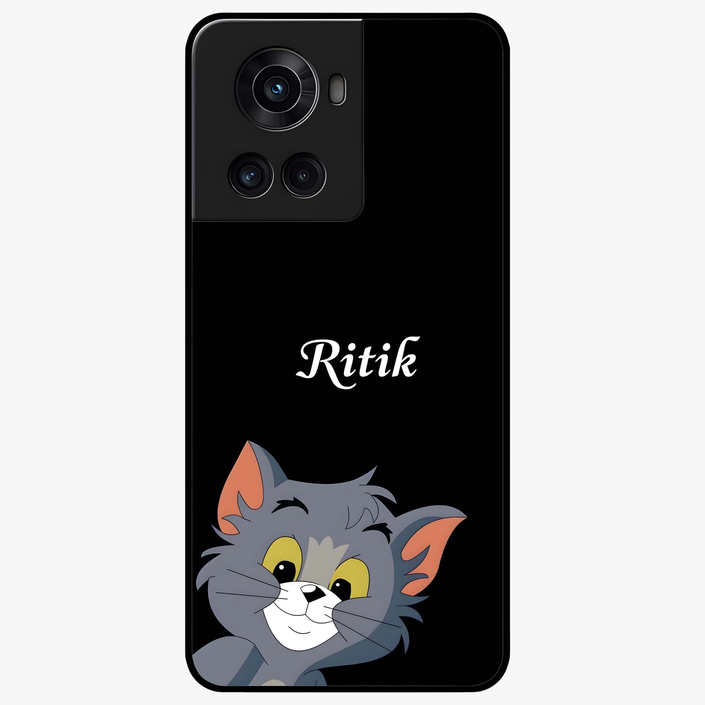 Forever Chasing Love Tom Custom Name Glass Case for OnePlus 10R |1+10R